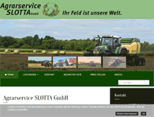 Tablet Screenshot of agrarservice-slotta.de